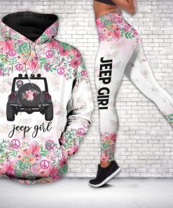 Jeep Girl Flower Hippie Hoodie – Legging 3d