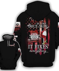 Jeep And Wine Fix Everything Hoodie – Legging 3d