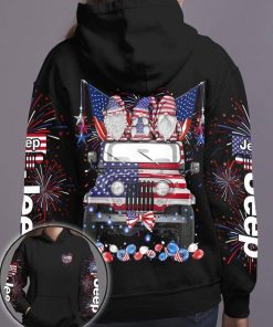 Independence Day Gnome Love Jeep Hoodie Or Legging 3d #Kv
