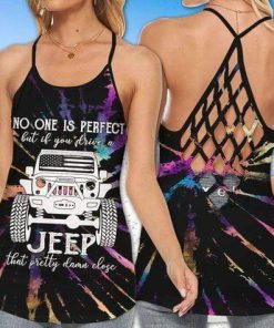 Jeep No One Is Perfect Tie Dye Cross Tank Top – Legging 3d