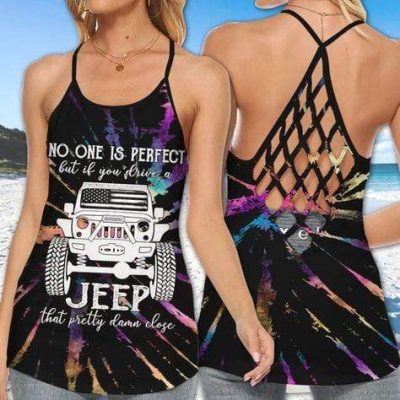 Jeep No One Is Perfect Tie Dye Cross Tank Top – Legging 3d