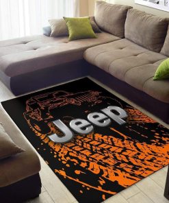 Jeep Orange Rectangle Rug