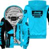 Premium Personalized Fleece Hoodie Custom Name Wrangler Jeep – Sky Blue V1