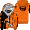 Premium Personalized Fleece Hoodie Custom Name Wrangler Jeep – Orange V1