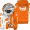 Premium Personalized Fleece Hoodie Custom Name Wrangler Jeep – Orange