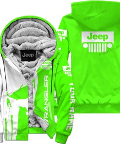 Premium Personalized Fleece Hoodie Custom Name Wrangler Jeep – Green