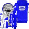 Premium Personalized Fleece Hoodie Custom Name Wrangler Jeep – Blue