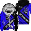 The Wave Jeep - Just Fkcn Send It - Custom Name Fleece Zip Hoodie - Blue V1