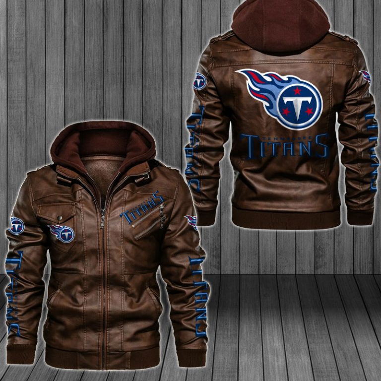 TENNESSEE TITANS LEATHER JACKET CJ53 NFL FC