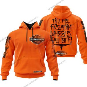 TILL THE FUCKIN/FREAKIN WHEEL FALL OFF | HARLEY DAVIDSON RACING ORANGE | CUSTOM NAME | KID/YOUTH/ADULT