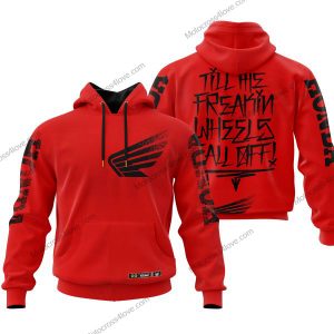 TILL THE FUCKIN/FREAKIN WHEEL FALL OFF | HONDA RACING RED | CUSTOM NAME | KID/YOUTH/ADULT