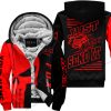 PREMIUM JUST FCKN GONNA SEND IT - CUSTOM NAME FLEECE HOODIE - FOX RACING - RED BLACK