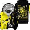 PREMIUM JUST FCKN GONNA SEND IT - CUSTOM NAME FLEECE HOODIE - FOX RACING - YELLOW BLACK