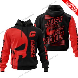 PREMIUM JUST FCKN GONNA SEND IT - CUSTOM NAME - GAS GAS - RED BLACK