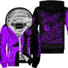 PREMIUM JUST FCKN GONNA SEND IT - CUSTOM NAME FLEECE HOODIE - HUSQVARNA - PURPLE BLACK