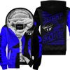 PREMIUM JUST FCKN GONNA SEND IT - CUSTOM NAME FLEECE HOODIE - FLY RACING - BLUE BLACK