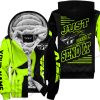 PREMIUM JUST FCKN GONNA SEND IT - CUSTOM NAME FLEECE HOODIE - FLY RACING - NEON BLACK