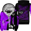 PREMIUM JUST FCKN GONNA SEND IT - CUSTOM NAME FLEECE HOODIE - FLY RACING - PURPLE BLACK