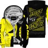 PREMIUM JUST FCKN GONNA SEND IT - CUSTOM NAME FLEECE HOODIE - FLY RACING - YELLOW BLACK