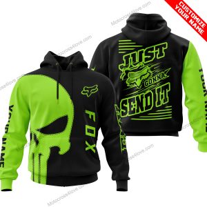 PREMIUM JUST FCKN GONNA SEND IT - CUSTOM NAME - FOX RACING - GREEN 1 BLACK