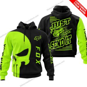 PREMIUM JUST FCKN GONNA SEND IT - CUSTOM NAME - FOX RACING - NEON BLACK