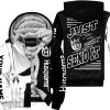 PREMIUM JUST FCKN GONNA SEND IT - CUSTOM NAME FLEECE HOODIE - HUSQVARNA - WHITE BLACK