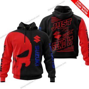 PREMIUM JUST FCKN GONNA SEND IT - CUSTOM NAME - SUZUKI - RED BLACK