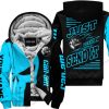 PREMIUM JUST FCKN GONNA SEND IT - CUSTOM NAME FLEECE HOODIE - CAN AM - SKY BLUE BLACK