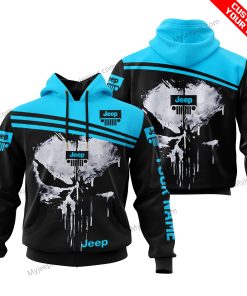 Punisher Jeep - Custom Name - Sky Blue Black