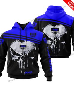 Punisher Jeep - Custom Name - Blue Black