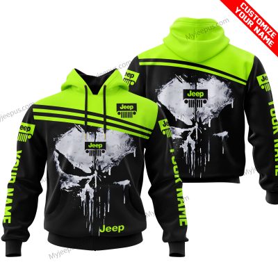 Punisher Jeep - Custom Name - Neon Black