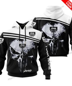 Punisher Jeep - Custom Name - White Black