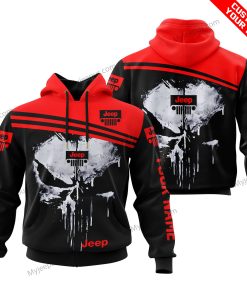 Punisher Jeep - Custom Name - Red Black