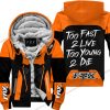 TOO FAST TO LIVE TOO YOUNG TO DIE - FLEECE HOODIE - FOX RACING - ORANGE