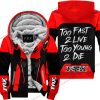 TOO FAST TO LIVE TOO YOUNG TO DIE - FLEECE HOODIE - FOX RACING - RED