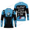 TOO FAST TO LIVE TOO YOUNG TO DIE - BMW - SKY BLUE - JERSEY