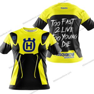 TOO FAST TO LIVE TOO YOUNG TO DIE - HUSQVARNA - YELLOW - T-SHIRT