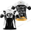 TOO FAST TO LIVE TOO YOUNG TO DIE - THOR RACING - WHITE - T-SHIRT