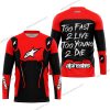 TOO FAST TO LIVE TOO YOUNG TO DIE - ALPINESTARS - RED - JERSEY