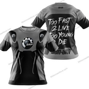 TOO FAST TO LIVE TOO YOUNG TO DIE - CAN AM - GREY - T-SHIRT