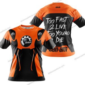 TOO FAST TO LIVE TOO YOUNG TO DIE - CAN AM - ORANGE - T-SHIRT