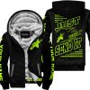 PREMIUM JUST FCKN GONNA SEND IT – CUSTOM NAME – ALPINESTARS – NEON BLACK - FLEECE ZIP HOODIE