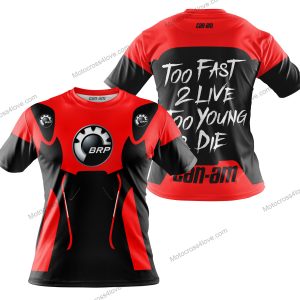 TOO FAST TO LIVE TOO YOUNG TO DIE - CAN AM - RED - T-SHIRT