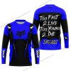 TOO FAST TO LIVE TOO YOUNG TO DIE - FOX RACING - BLUE - JERSEY