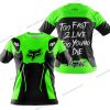 TOO FAST TO LIVE TOO YOUNG TO DIE - FOX RACING - GREEN - T-SHIRT