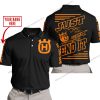 PREMIUM JUST FCKN GONNA SEND IT – CUSTOM NAME – HUSQVARNA – ORANGE BLACK - POLO SHIRT