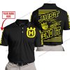 PREMIUM JUST FCKN GONNA SEND IT – CUSTOM NAME – HUSQVARNA – YELLOW BLACK - POLO SHIRT