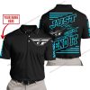 PREMIUM JUST FCKN GONNA SEND IT – CUSTOM NAME – FLY RACING – SKY BLUE BLACK - POLO SHIRT