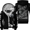 PREMIUM JUST FCKN GONNA SEND IT - CUSTOM NAME - SKI DOO - WHITE BLACK - FLEECE ZIP HOODIE