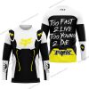 TOO FAST TO LIVE TOO YOUNG TO DIE – FOX RACING – WHITE YELLOW - JERSEY